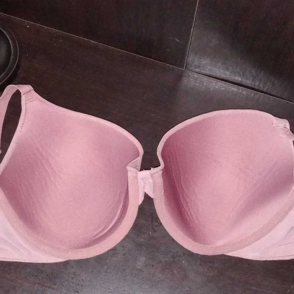 34C Old Navy‎ Floral Dusty Rose Underwire Lace Back Closure T-Shirt Padded Bra